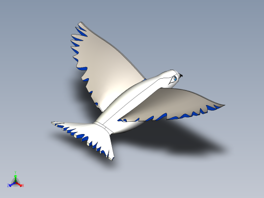 鸽子三维模型正等轴测缩略图