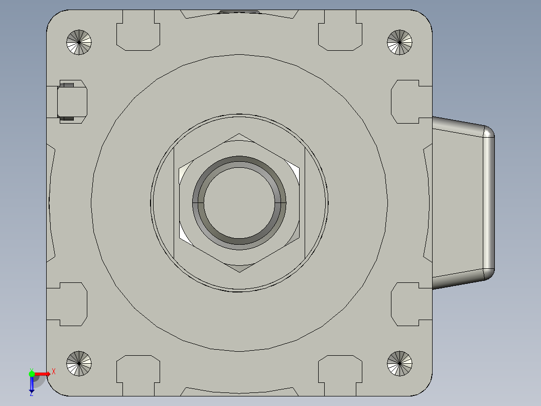 12VZ电动缸-VZ6-S250-BC俯视图