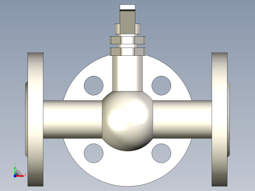 管道手动球阀-水管开关阀-手动阀门DN20三通球阀前视缩略图
