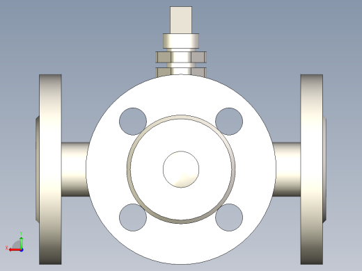 管道手动球阀-水管开关阀-手动阀门DN20三通球阀后视缩略图