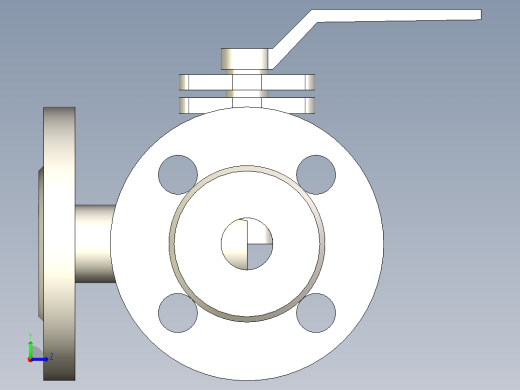 管道手动球阀-水管开关阀-手动阀门DN20三通球阀左视缩略图