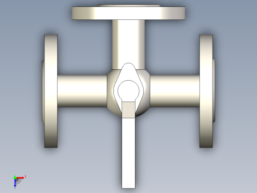 管道手动球阀-水管开关阀-手动阀门DN20三通球阀俯视缩略图