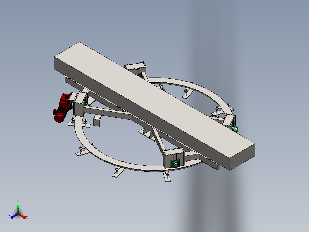 旋转机构结构设计三维(1)正等轴测图