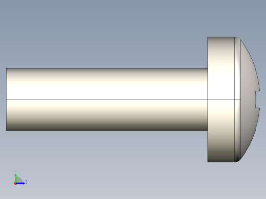 螺丝 M2.5 十字盘头-M2.5 x 8 Screw head.STEP左视缩略图