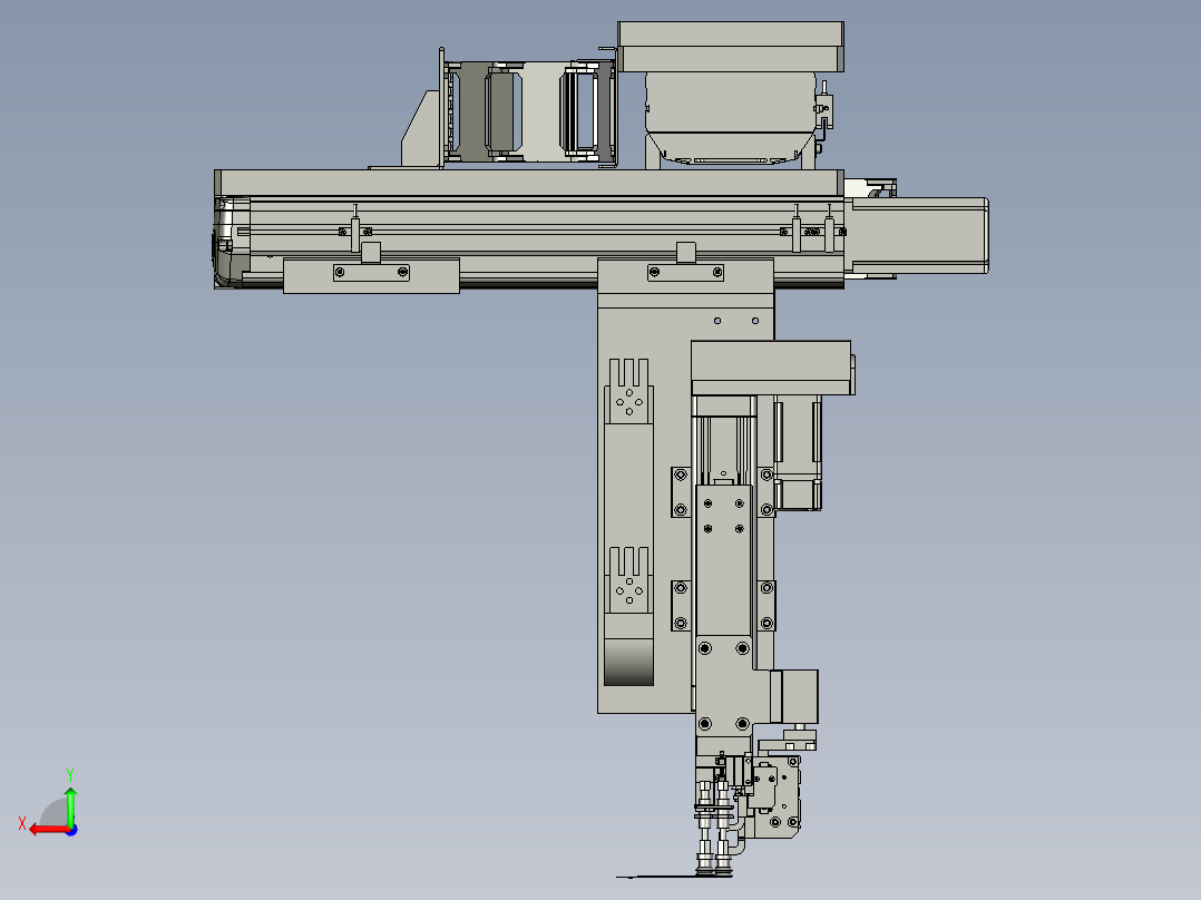 手机撕膜机构后视图