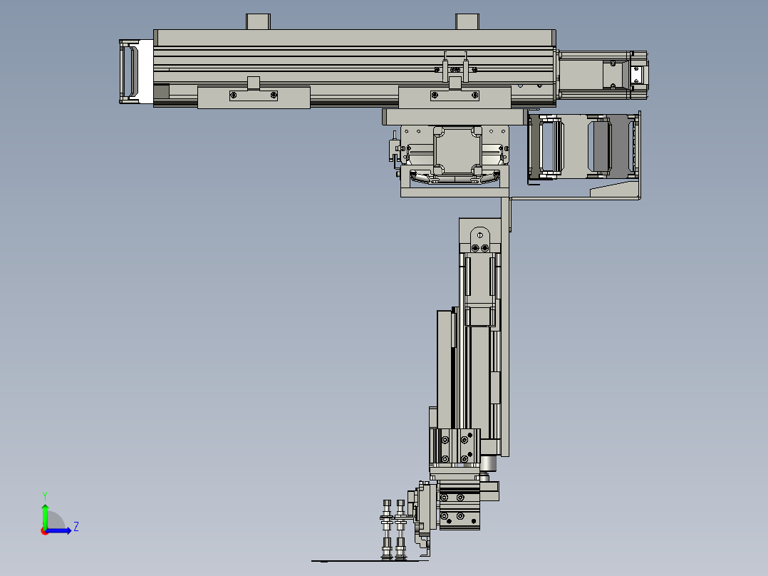 手机撕膜机构左视图