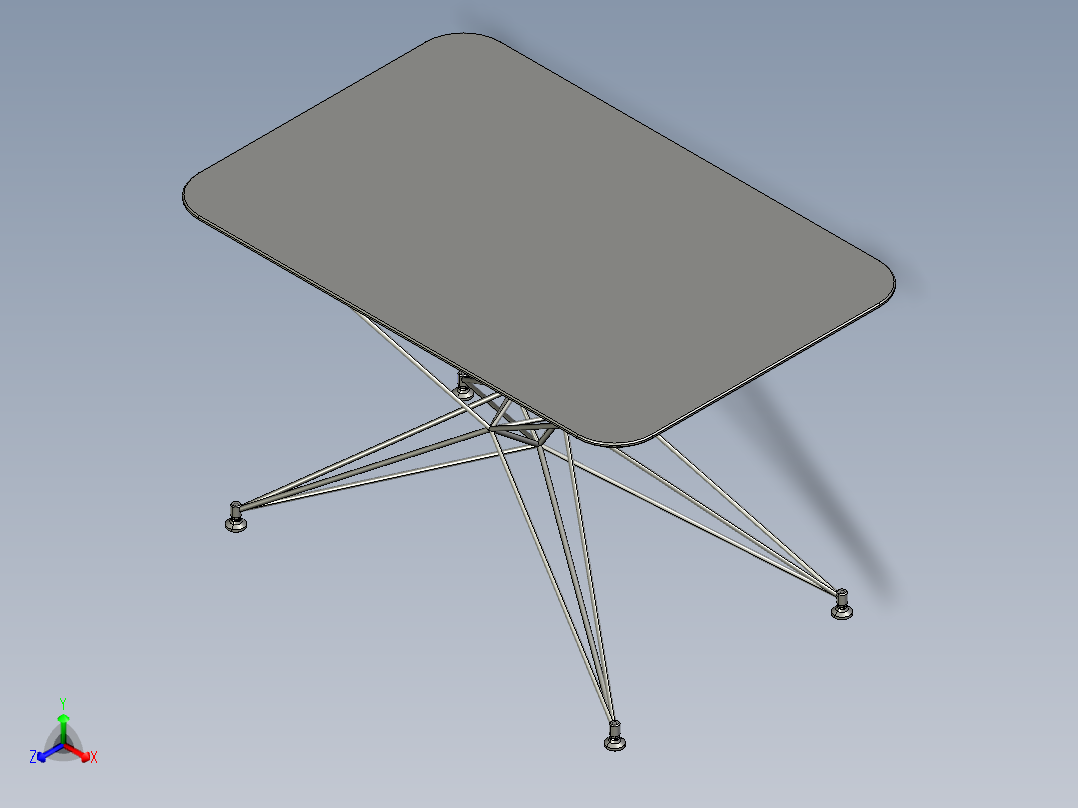 桌子(2)正等轴测图