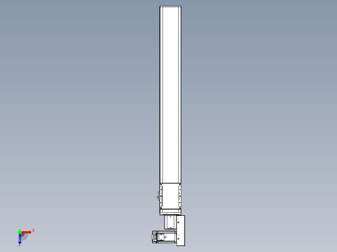 同步带全封闭直线模组TPA-HCB-105D-90-L800-MR-Y-P20-N3俯视图
