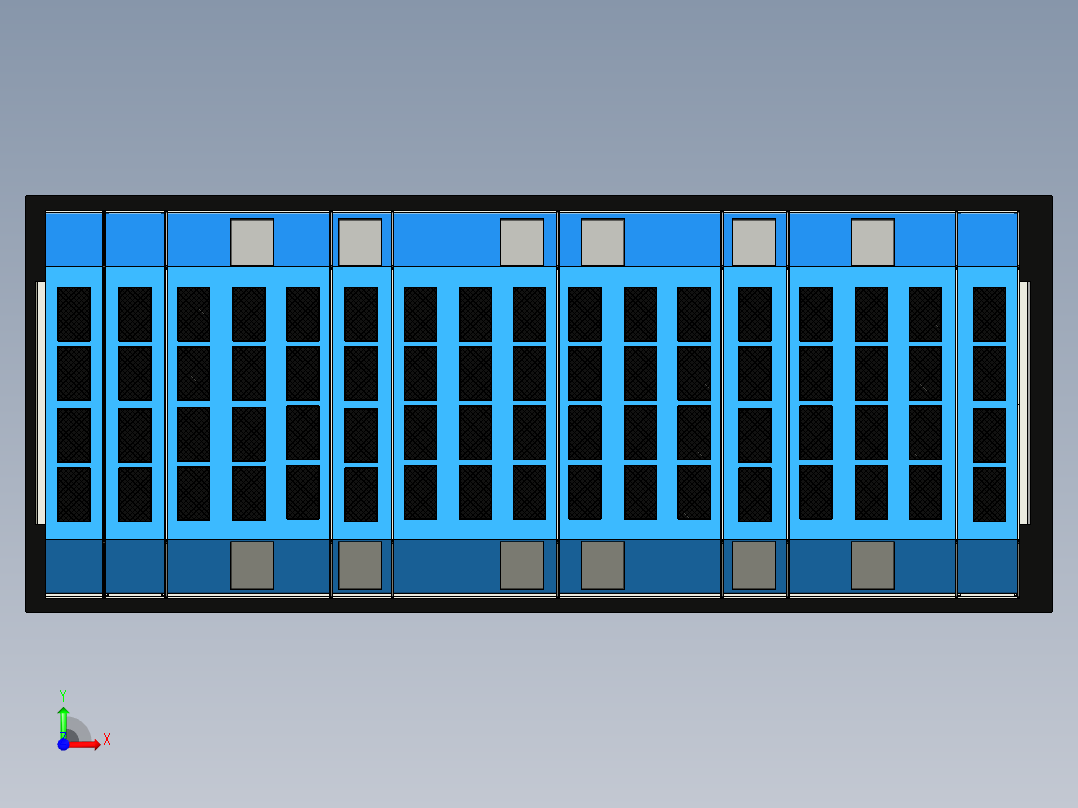 过滤和封闭油漆亭的车间设计通风喷漆室前视图