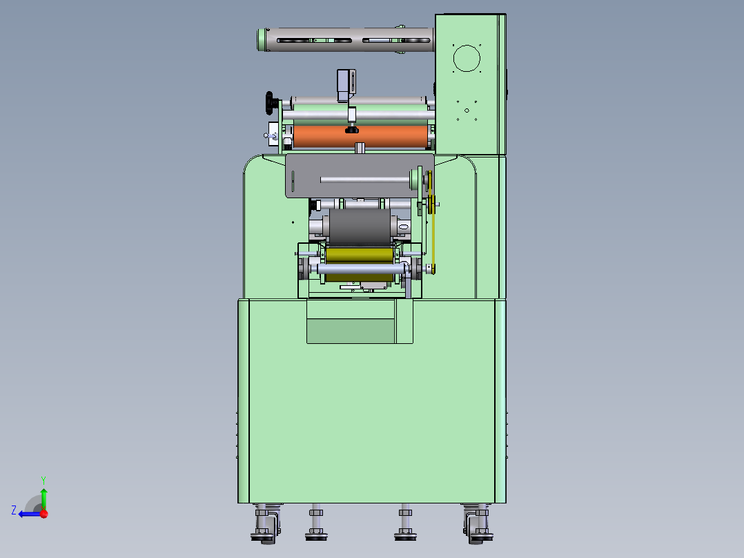 小件产品包装机（sw18可编辑+工程图）右视图