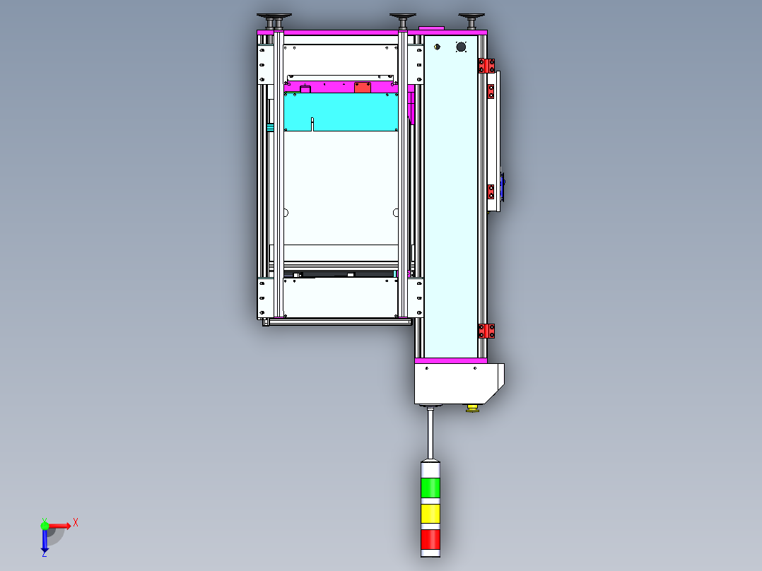 固化炉自动分料机sw21俯视图