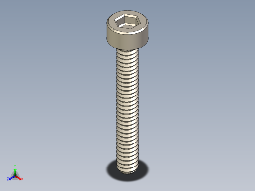 Screw_DIN_912_M1.4x10F_A2.STEP公制内六角螺钉