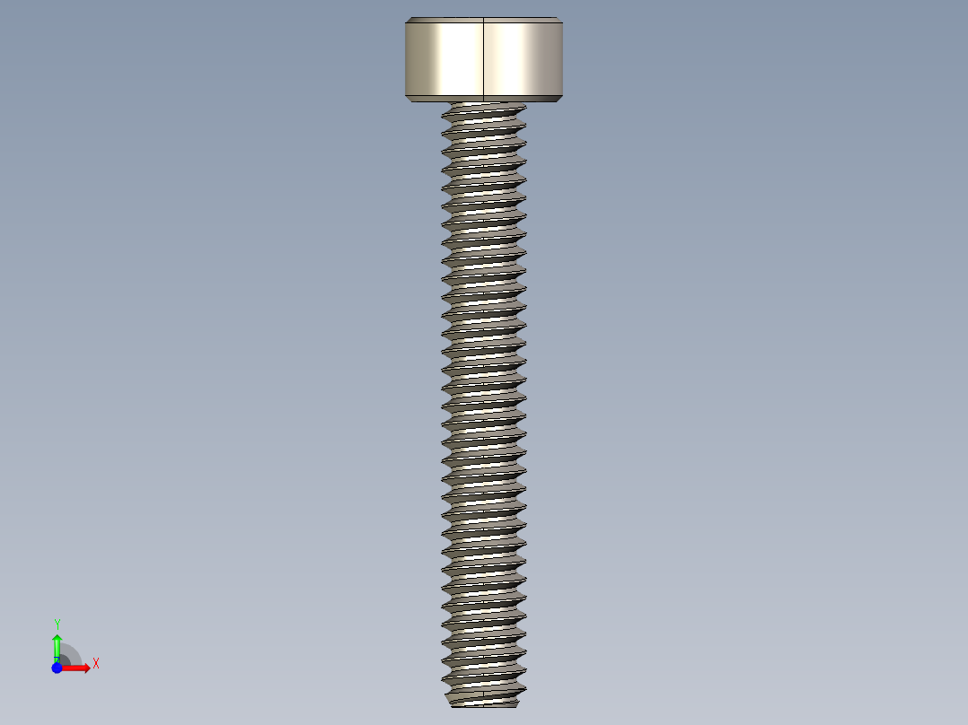 Screw_DIN_912_M1.4x10F_A2.STEP公制内六角螺钉前视图