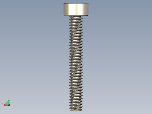 Screw_DIN_912_M1.4x10F_A2.STEP公制内六角螺钉后视缩略图