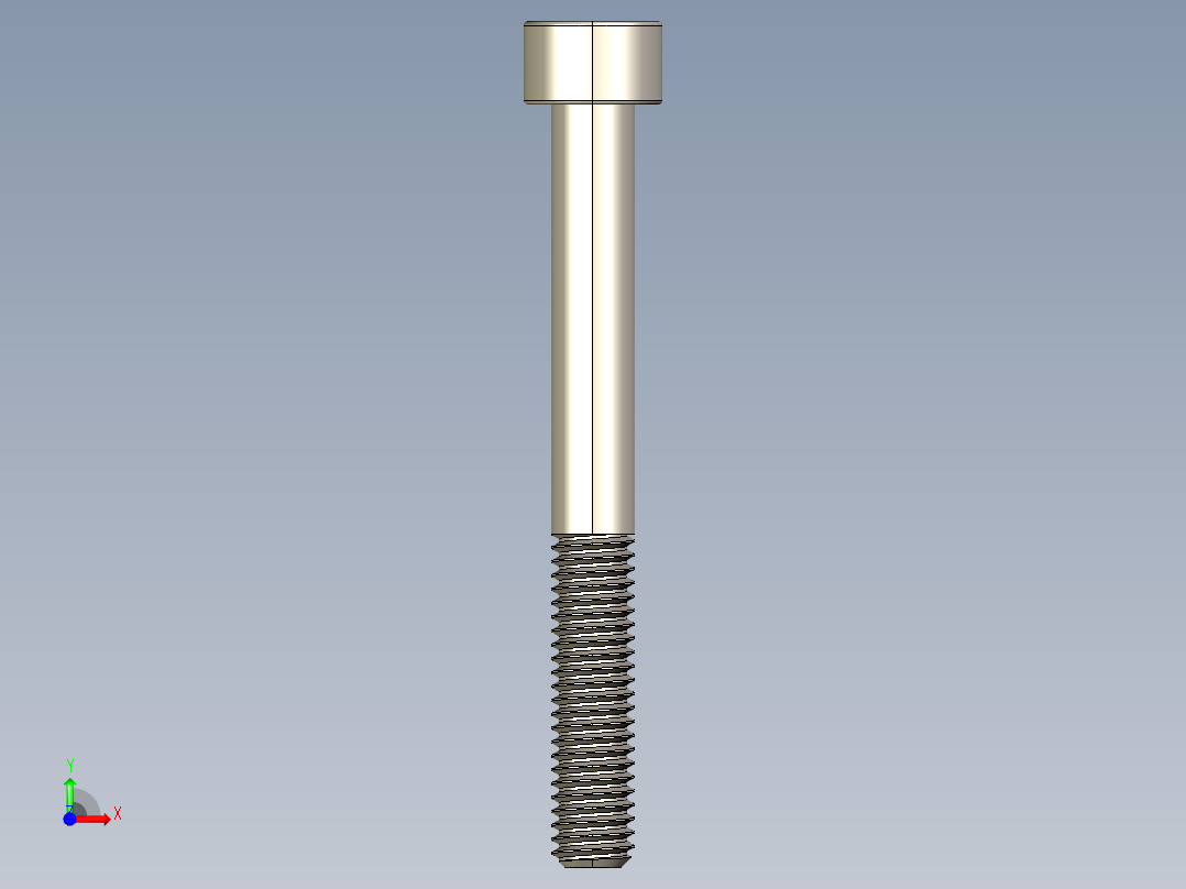 Screw_DIN_912_M6x55_A2.STEP公制内六角螺钉前视图