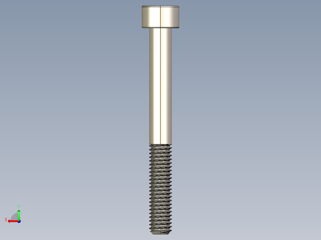 Screw_DIN_912_M6x55_A2.STEP公制内六角螺钉后视图