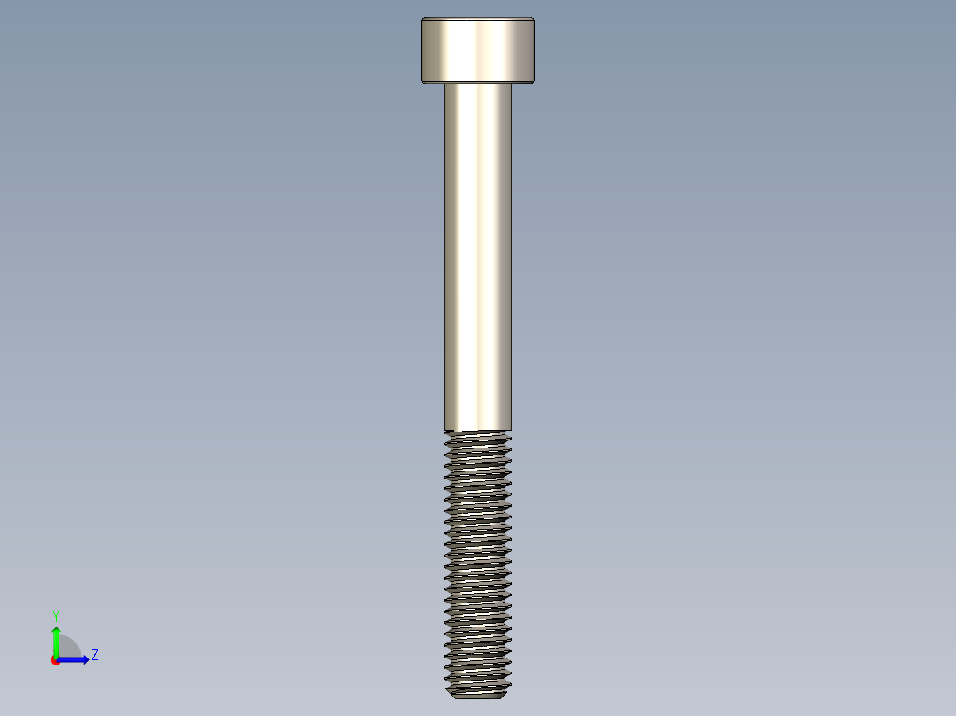 Screw_DIN_912_M6x55_A2.STEP公制内六角螺钉左视图