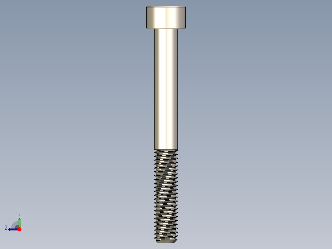 Screw_DIN_912_M6x55_A2.STEP公制内六角螺钉右视图