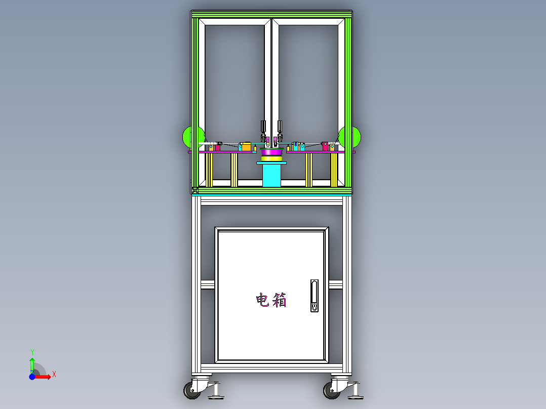 自动贴胶带裁断一体机前视图