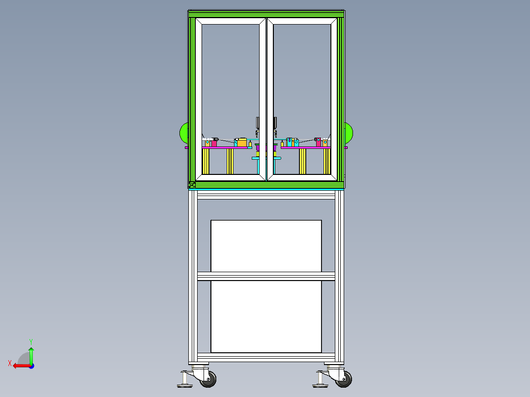 自动贴胶带裁断一体机后视图