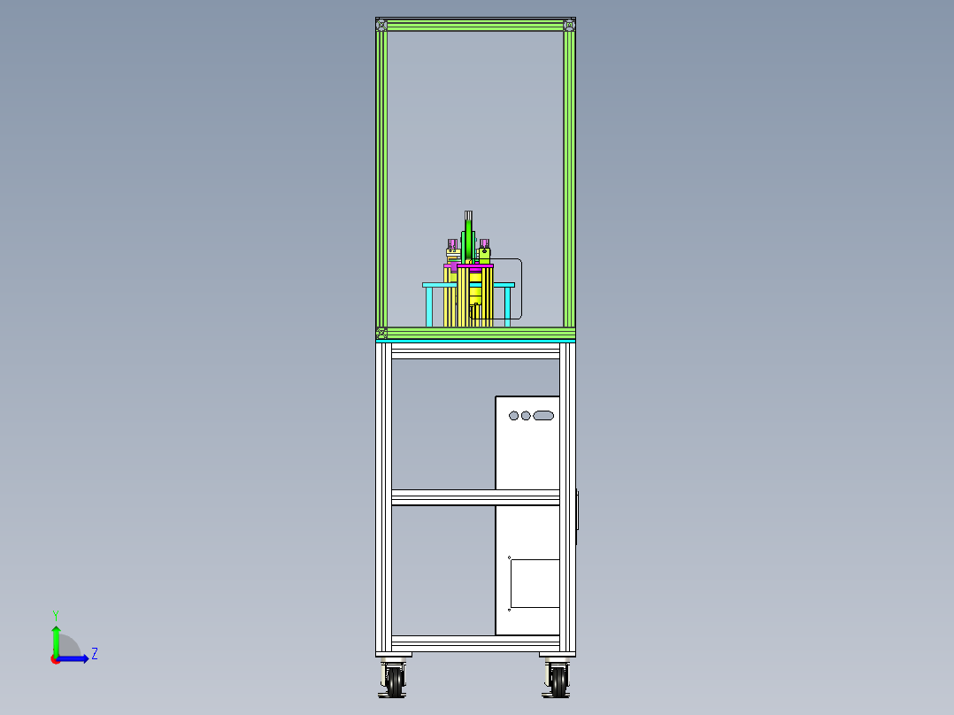 自动贴胶带裁断一体机左视图