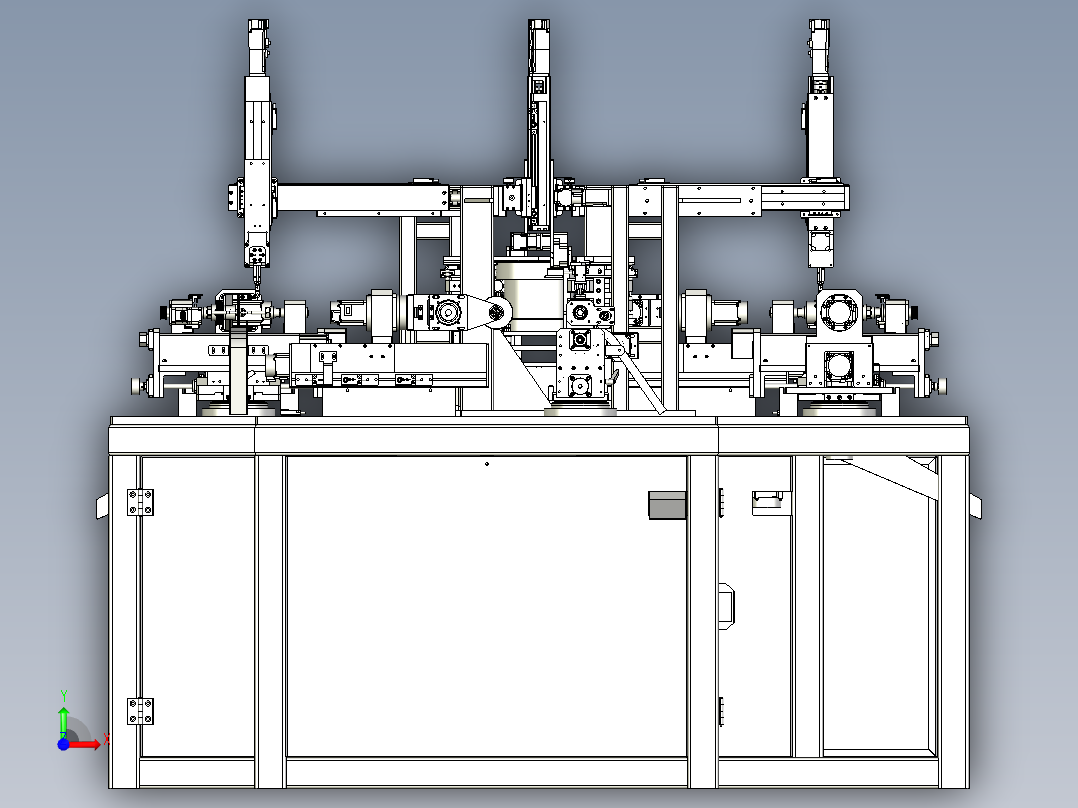 滚珠打孔组装机前视图