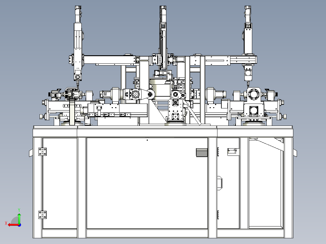 滚珠打孔组装机后视图