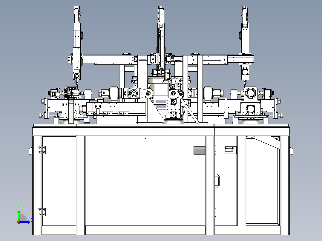 滚珠打孔组装机左视图
