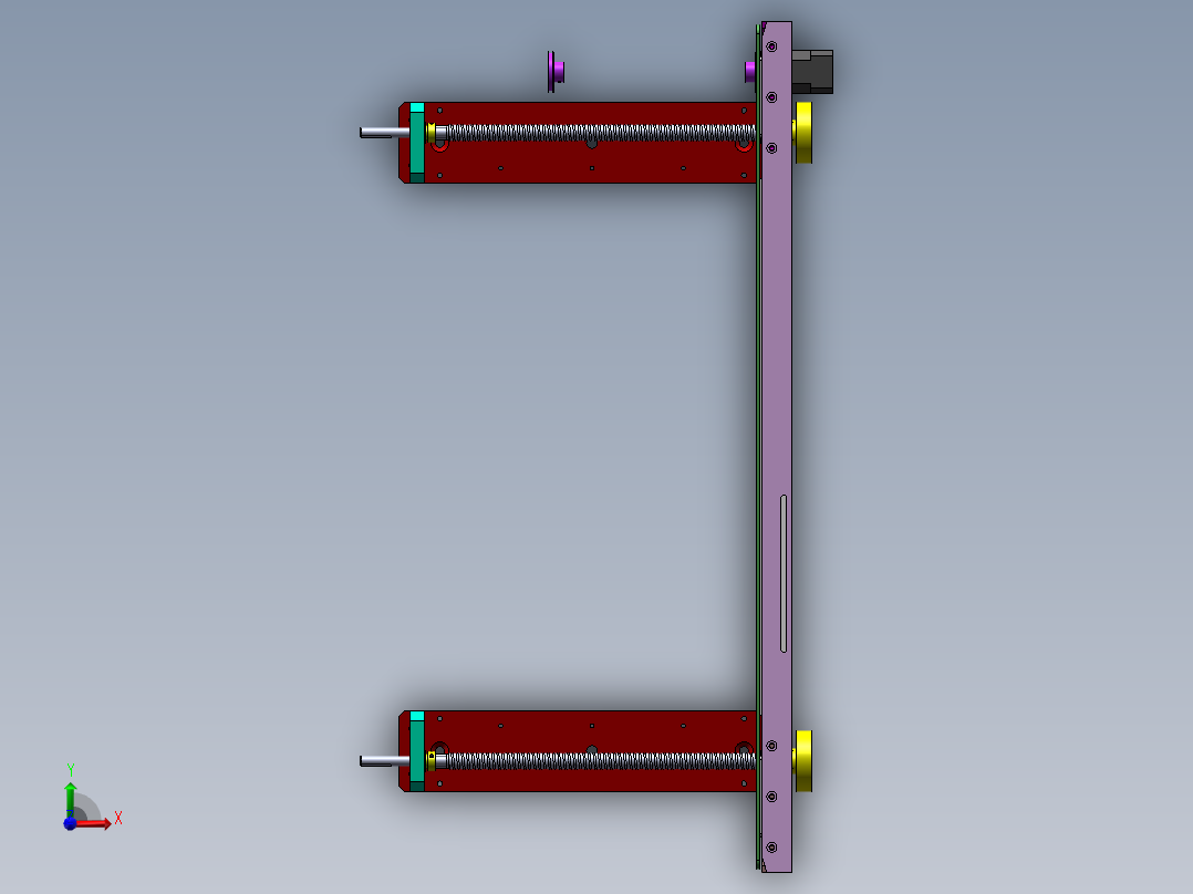 接驳轨道式输送带前视图