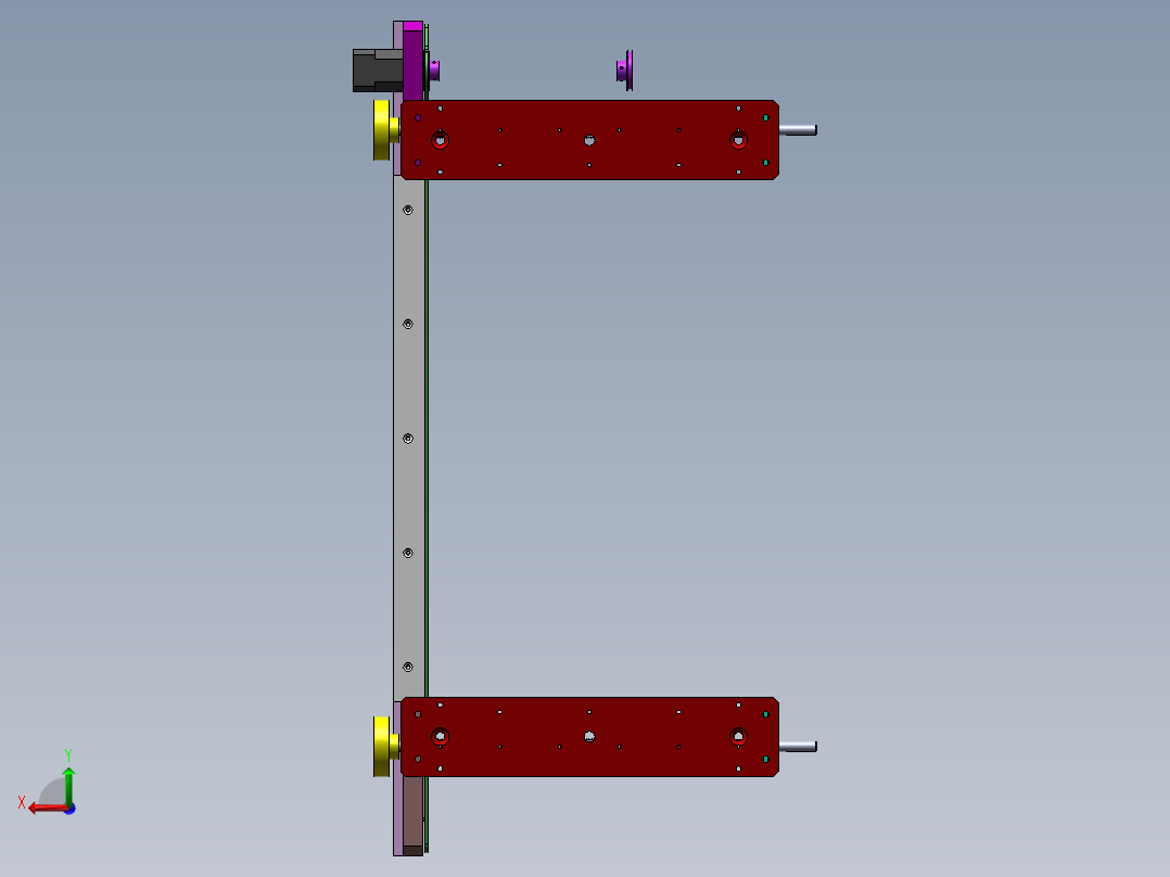 接驳轨道式输送带后视图