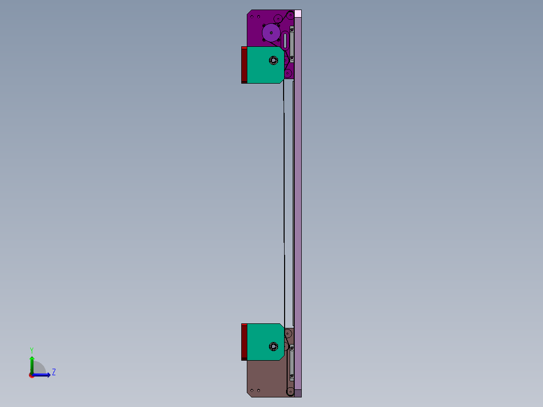 接驳轨道式输送带左视图