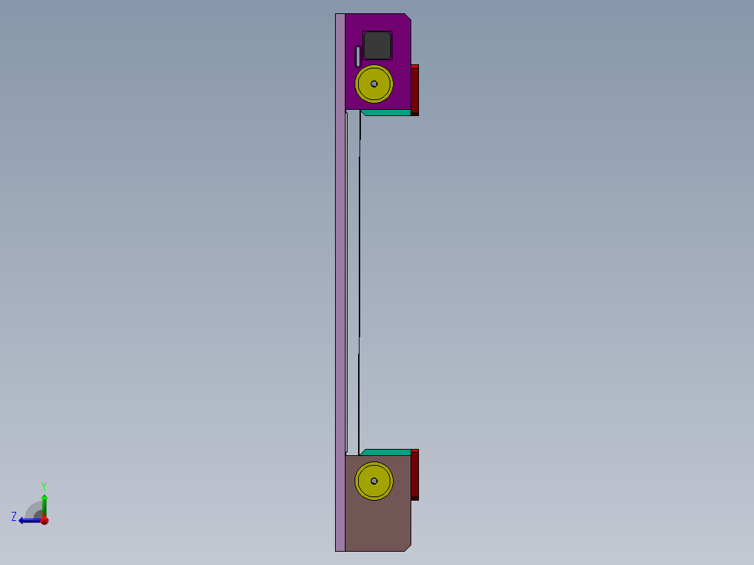 接驳轨道式输送带右视图
