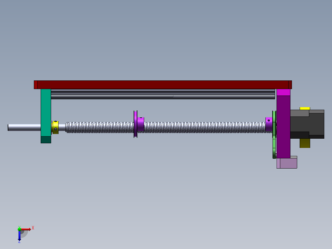 接驳轨道式输送带俯视图