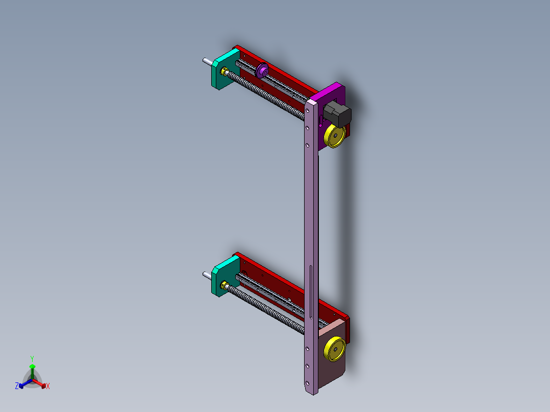 接驳轨道式输送带正等轴测图