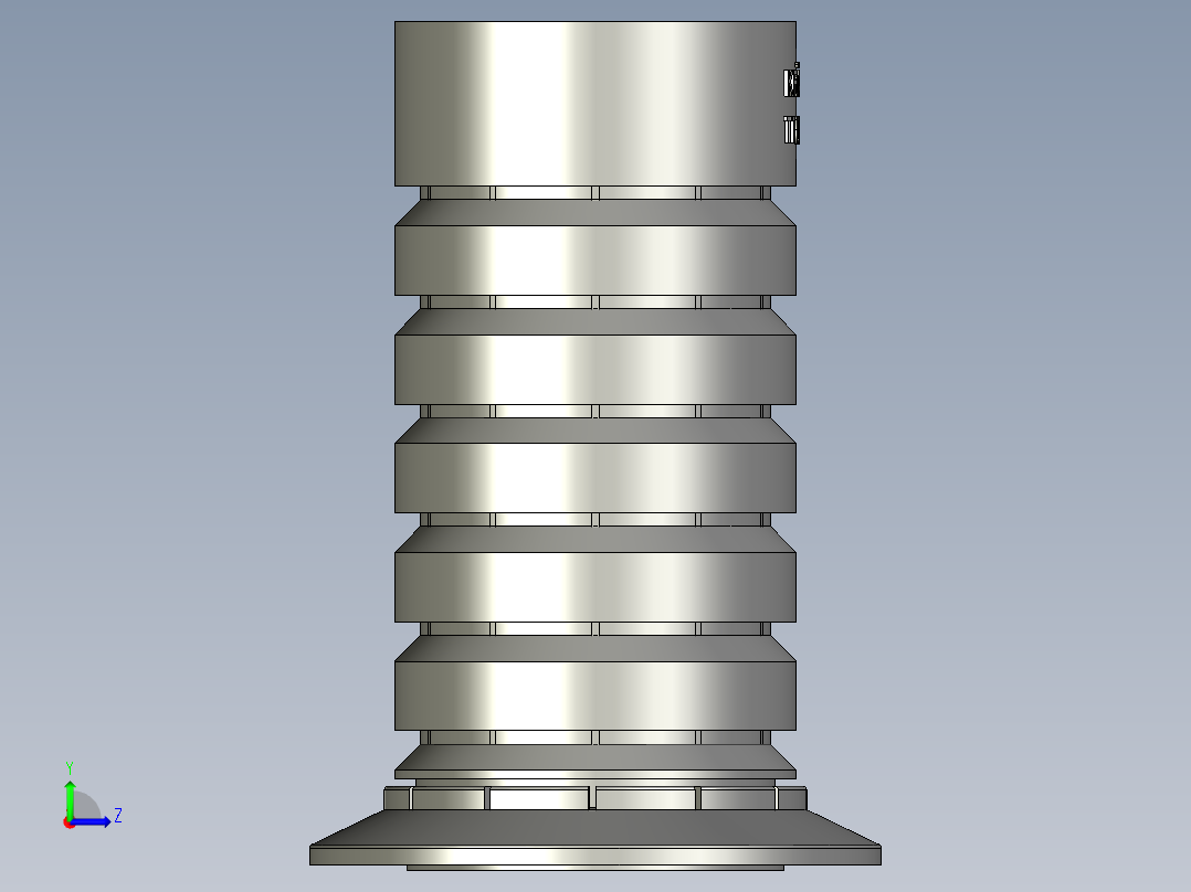 果汁液压机左视图