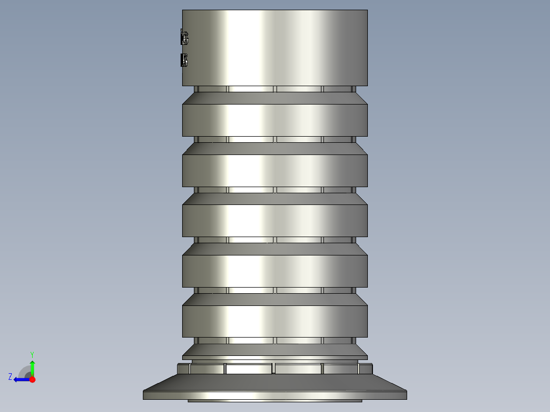 果汁液压机右视图