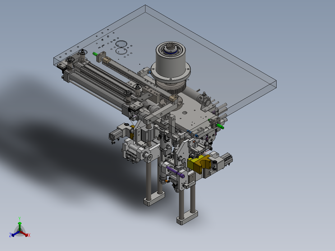 前后工位切换转台机构