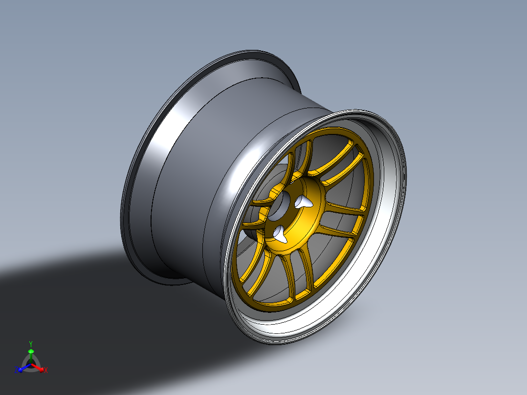 轮毂、轮胎(79)正等轴测图