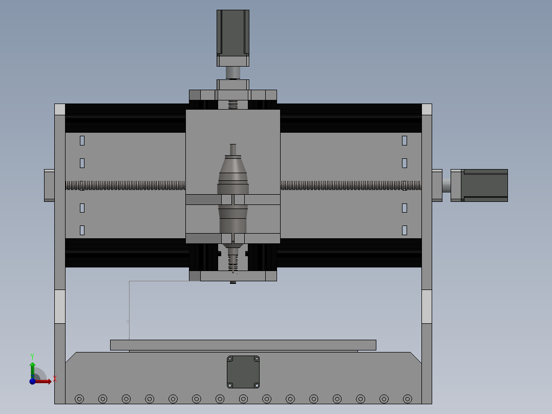 小型雕铣机前视图