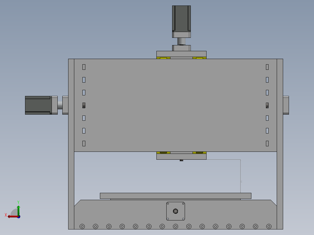 小型雕铣机后视图