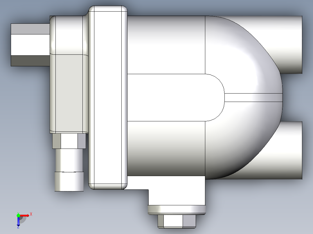 自动排水俯视图