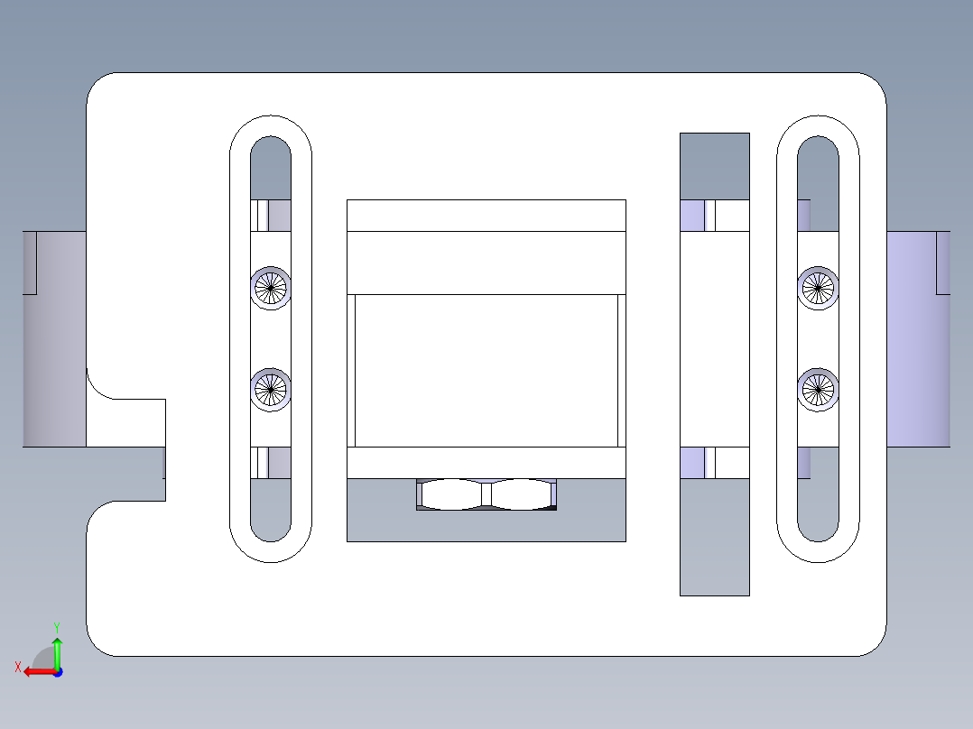 一种端子机用薄壁管六面围压夹具后视图