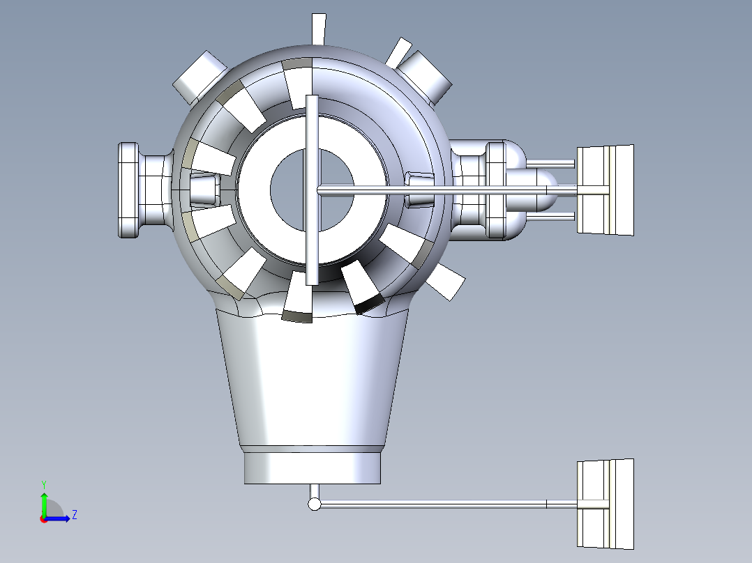 主气门浇筑结构左视图