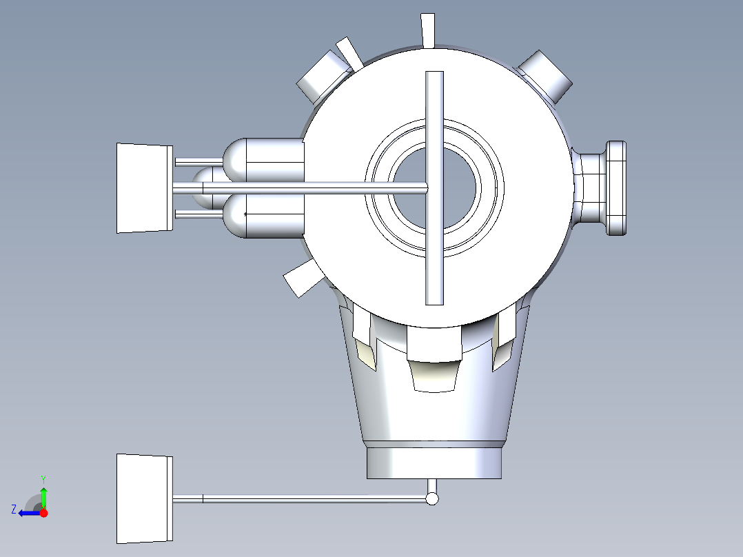 主气门浇筑结构右视图