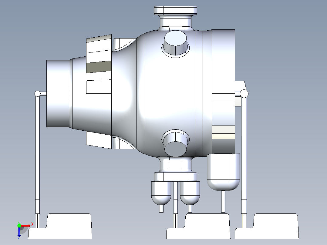 主气门浇筑结构俯视图