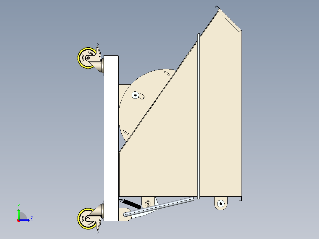 A0003052-废料倾斜料斗左视图