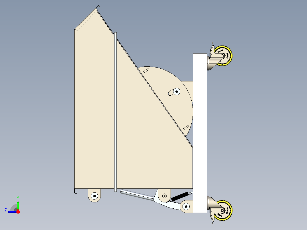 A0003052-废料倾斜料斗右视图