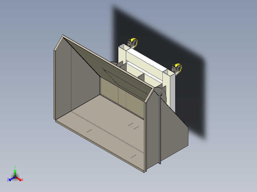 A0003052-废料倾斜料斗正等轴测图