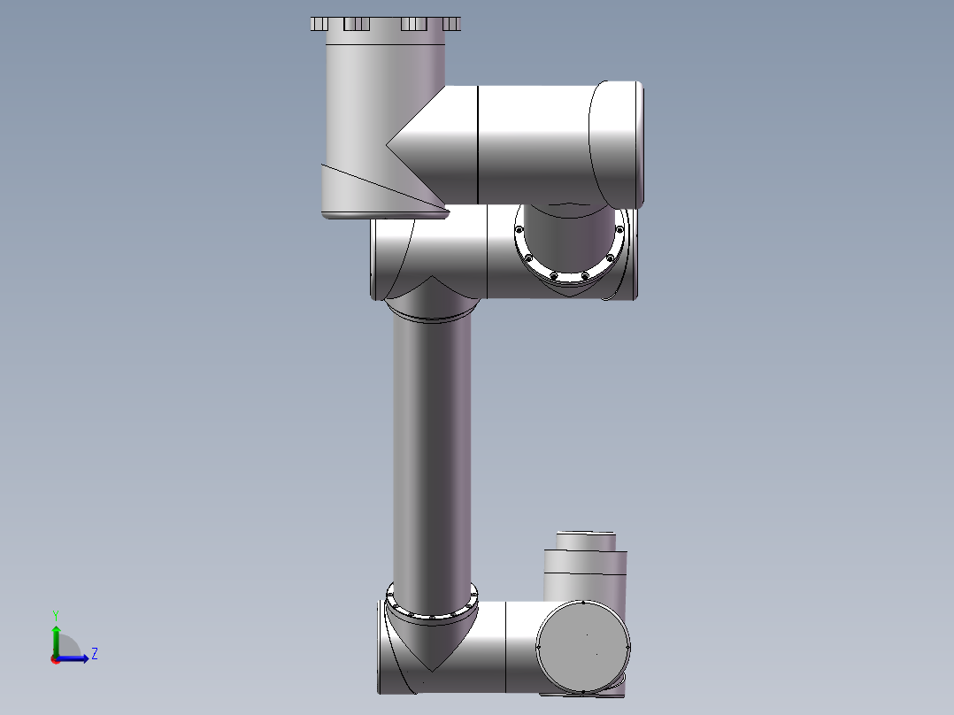 UR06机械臂6轴工业机器人左视图