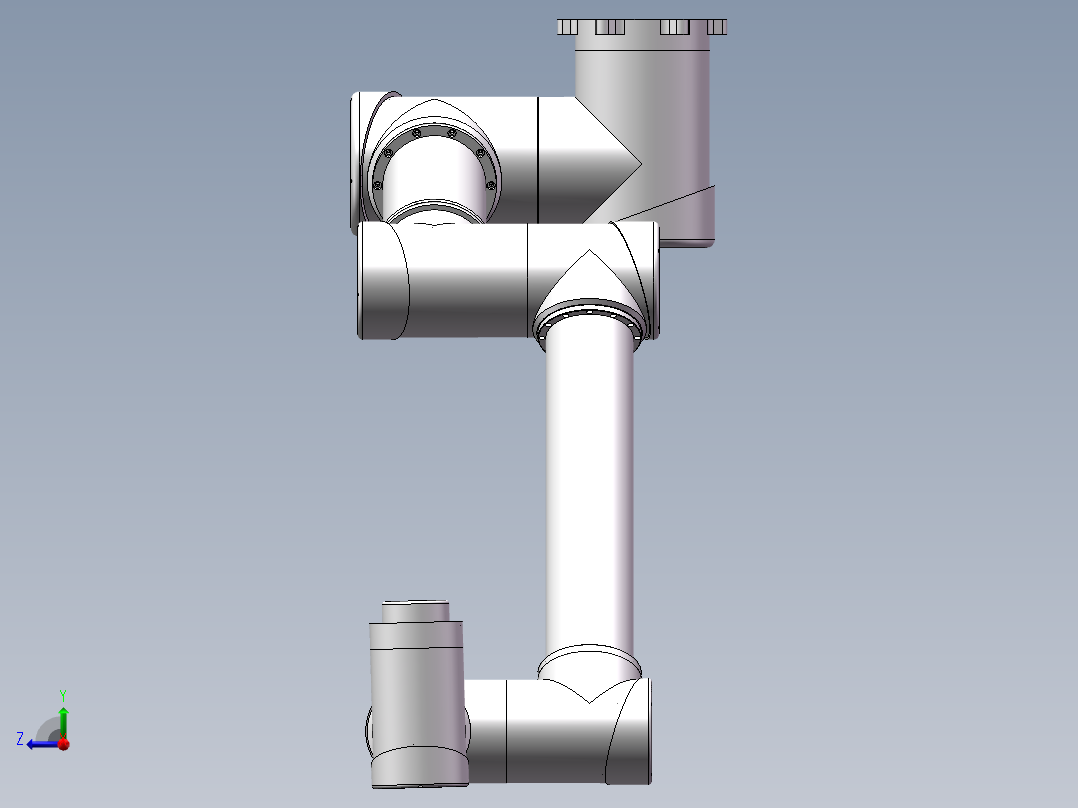 UR06机械臂6轴工业机器人右视图